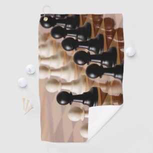 Serviette De Golf Pions sur le tableau d'échecs