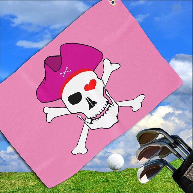 Serviette De Golf Pirates Drapeau & Capitaine Grace, Crâne / Jeux de (Créateur téléchargé)