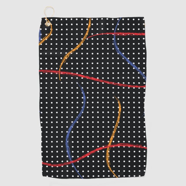 Serviette De Golf Plafond et points de peinture rétro (Devant)