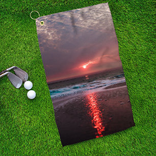 Serviette De Golf Plage Bliss Tropical Paradise Island coucher de so
