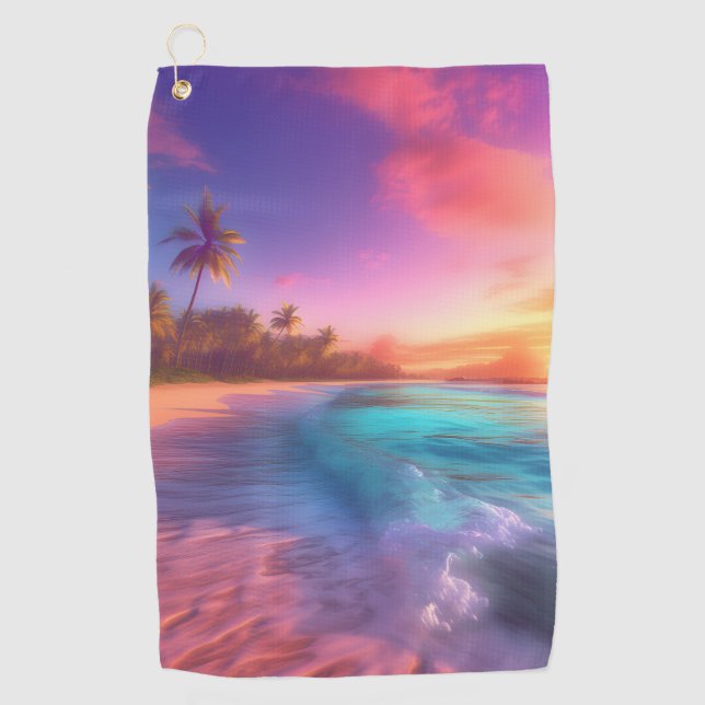 Serviette De Golf Plage Dreamy colorée (Devant)