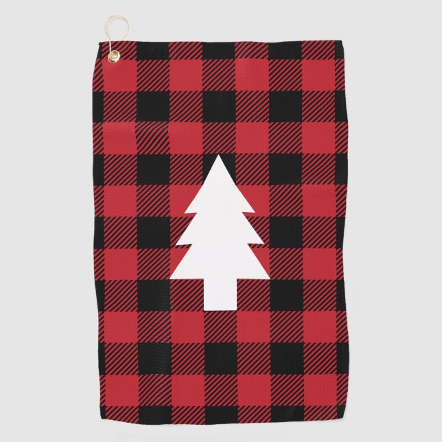 Serviette De Golf Plaid de Buffalo - pin (Devant)
