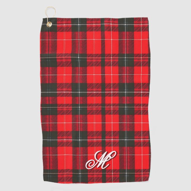 Serviette De Golf Plaid Rouge traditionnel Tartan Collection tendanc (Devant)
