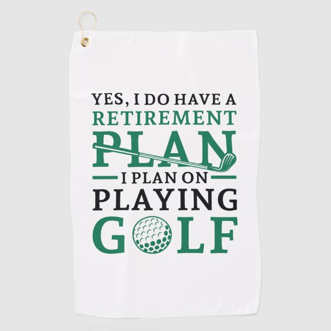 Serviette De Golf Plan de retraite Golf (Devant)
