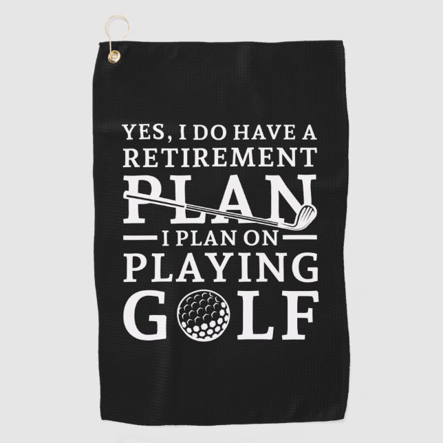 Serviette De Golf Plan de retraite Golf (Devant)