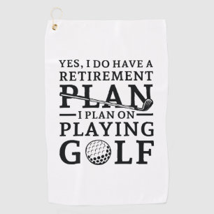 Serviette De Golf Plan de retraite Golf