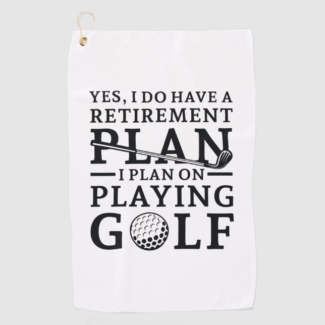 Serviette De Golf Plan de retraite Golf (Devant)