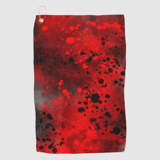 Serviette De Golf Plaque de peinture rouge (Devant)