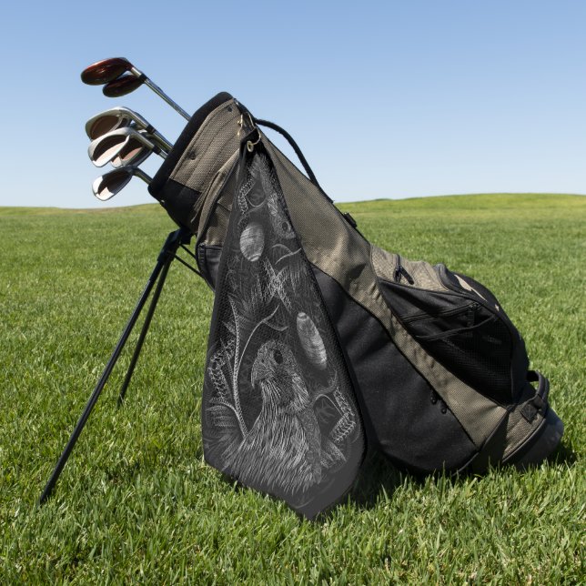 Serviette De Golf Pleine lune de faucon (Vert)
