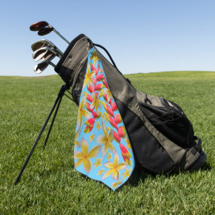 Serviette De Golf Plumeria Heliconia