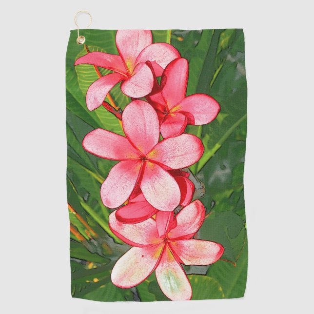 Serviette De Golf Plumerias (Devant)