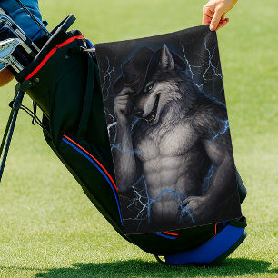 Serviette De Golf Plus de Monsieur Gentil Mème Drôle de Loup Alpha B