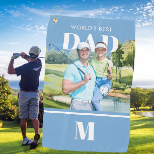 Serviette De Golf Plus Grand Papa Photo Personnalisé Monogramme Golf