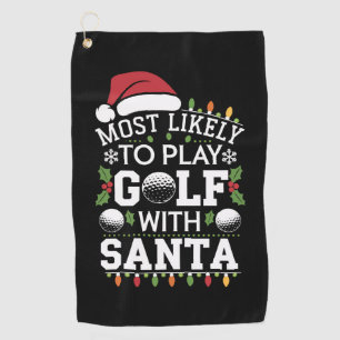 Serviette De Golf Plus susceptible de jouer au golf avec Santa Famil
