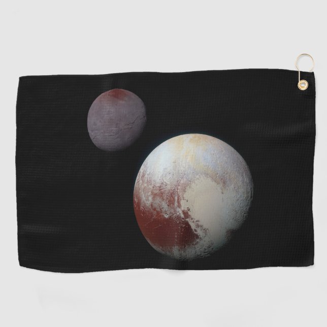 Serviette De Golf Pluton et Charon 9e ou système solaire Planète nai (Horizontal)