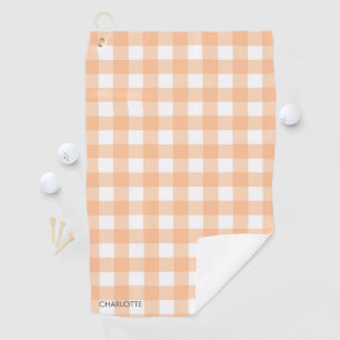Serviette De Golf Poche de chalet personnalisée En vichy Plaid