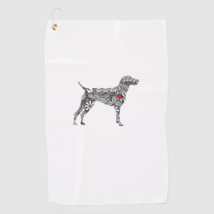 Serviette De Golf Pointeur allemand Shorthair I GSP Chien Maman J'ai