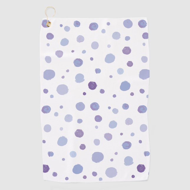 Serviette De Golf points noirs peints à la main (Devant)