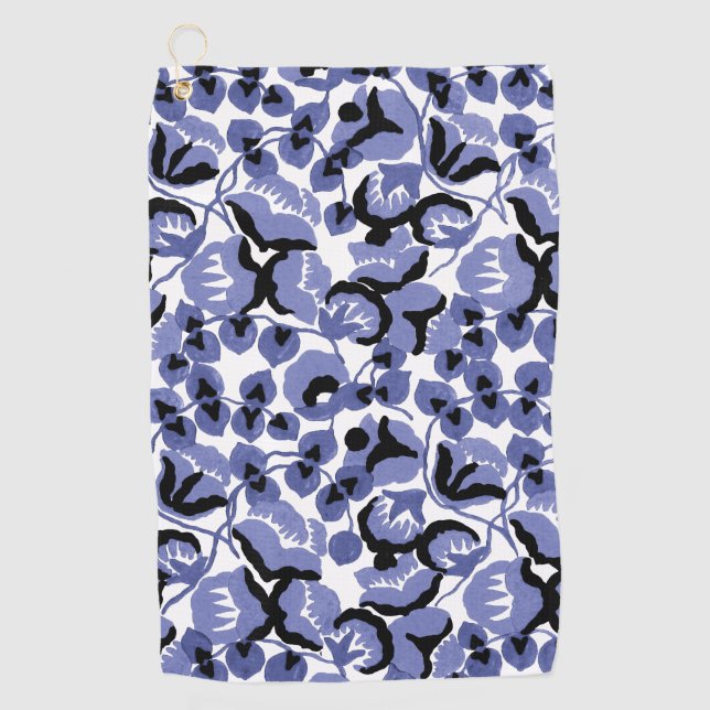Serviette De Golf Pois de Senteur (Pervenche) Beaux-Arts (Devant)
