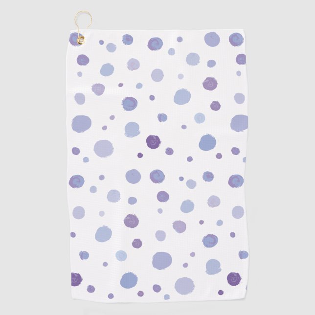 Serviette De Golf pois peint à la main (Devant)