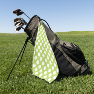 Serviette De Golf Pois verts, Motif à points Polka, points, pointill