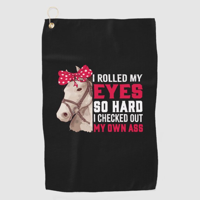 Serviette De Golf Poison d'Equestrian | Rolled My Eyes So Hard (Devant)