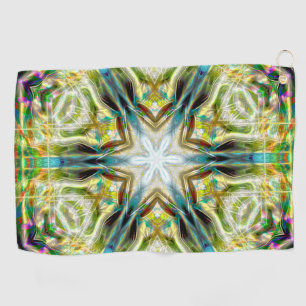 Serviette De Golf Poisson brillant texture de sable kaléidoscope vie