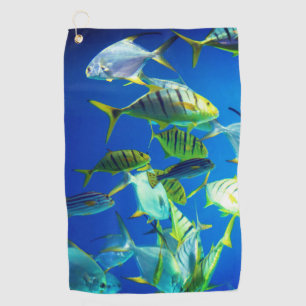 Serviette De Golf Poisson marin jaune avec rayures noires