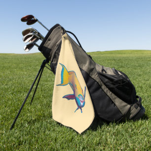 Serviette De Golf Poisson perroquet - Conception abstraite - Découpé