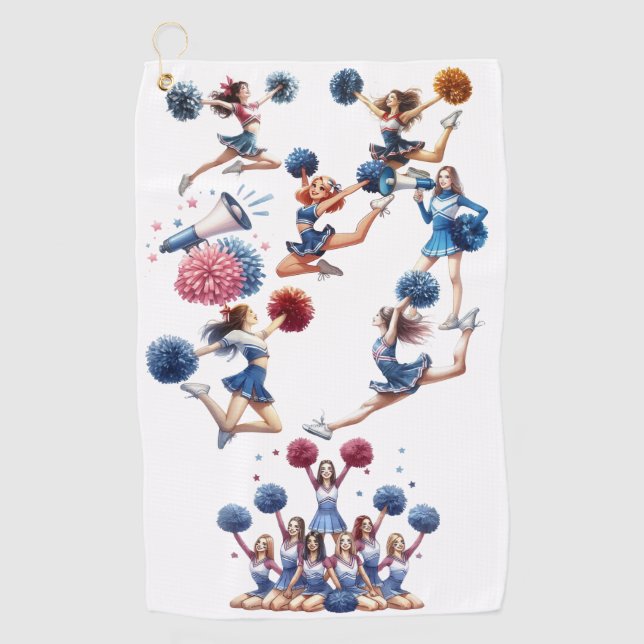 Serviette De Golf Pom-pom girl  (Devant)