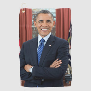 Serviette De Golf Portrait du Bureau Ovale, Obama Barack Président d