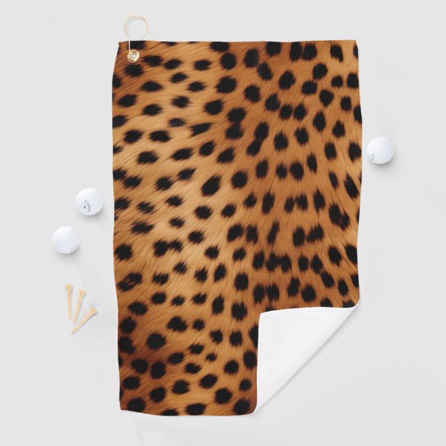 Serviette De Golf Poster de animal Cheetah Brown et noir (En situation)