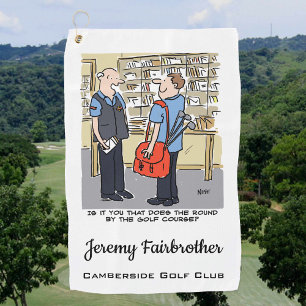 Serviette De Golf Postman A Round Near Golf Course Golf Cartoon
