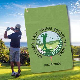 Serviette de golf pour le nom du golfeur de la soi