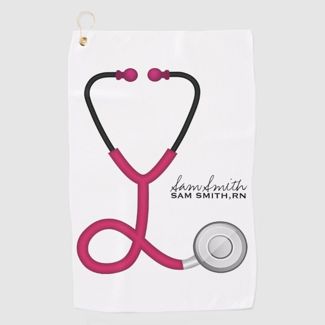 Serviette De Golf Pour les médecins et les infirmières Stéthoscope M (Devant)