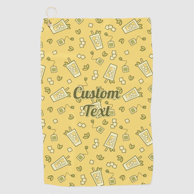 Serviette de golf pour Motif de thé glacé (Devant)