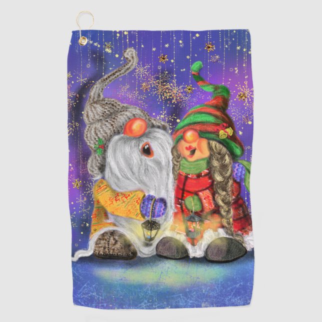Serviette de golf pour nains de Noël (Devant)