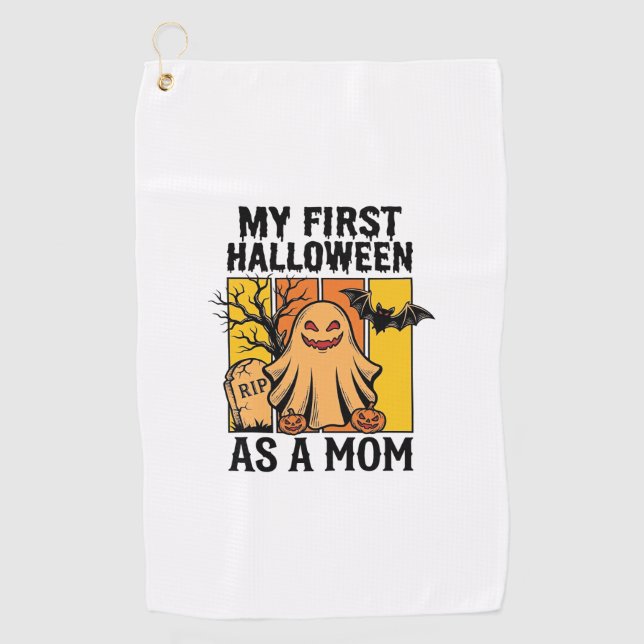 Serviette De Golf Première chemise de maman Halloween Design de fant (Devant)