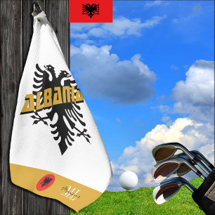 Serviette De Golf Premium Albanie Patriotique Golf & drapeau albanai