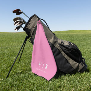 Serviette de golf premium monogramme moderne