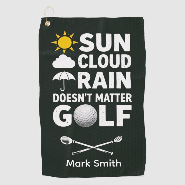 Serviette De Golf Prévisions de golf pour golfeur (Devant)