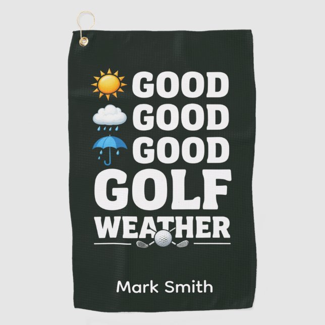 Serviette De Golf Prévisions de golf pour golfeur (Devant)