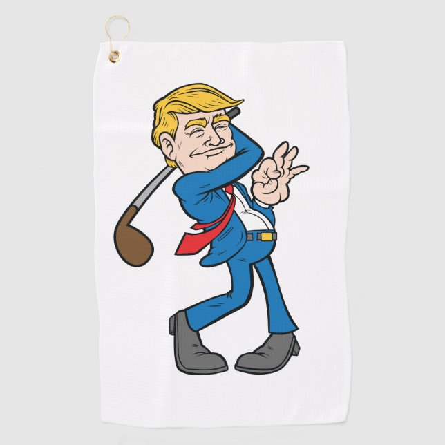 Serviette De Golf Prise d'élan de club de golf du Président Trump (Devant)