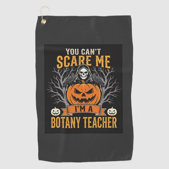 Serviette De Golf Professeur de botanique d'Halloween squelette Citr (Devant)