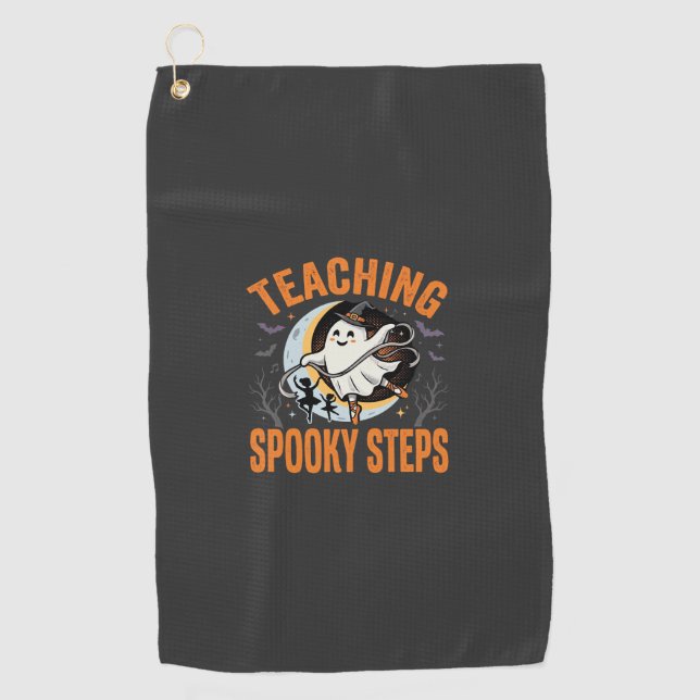 Serviette De Golf Professeur de danse Halloween pas effrayants (Devant)