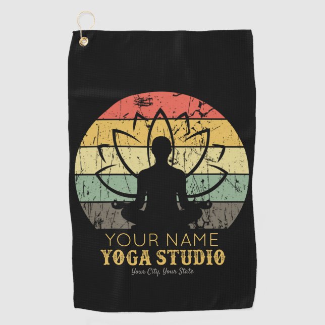 Serviette De Golf Professeur de Fitness Yoga Studio Personnalisé Gur (Devant)