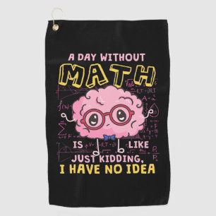 Serviette De Golf Professeur de mathématiques par jour sans mathémat