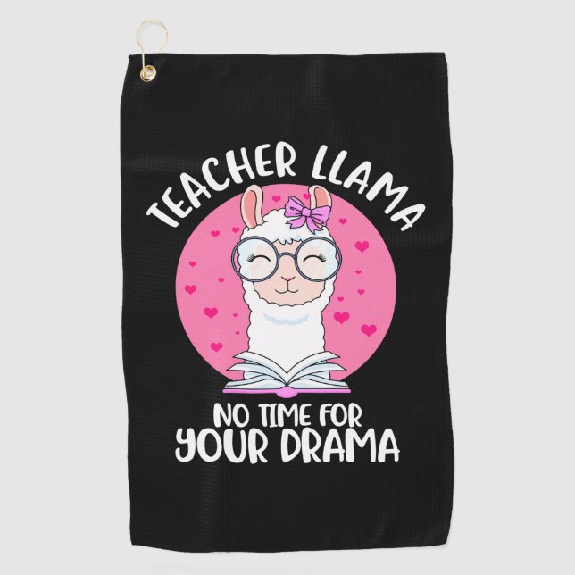 Serviette De Golf Professeur Llama (Devant)