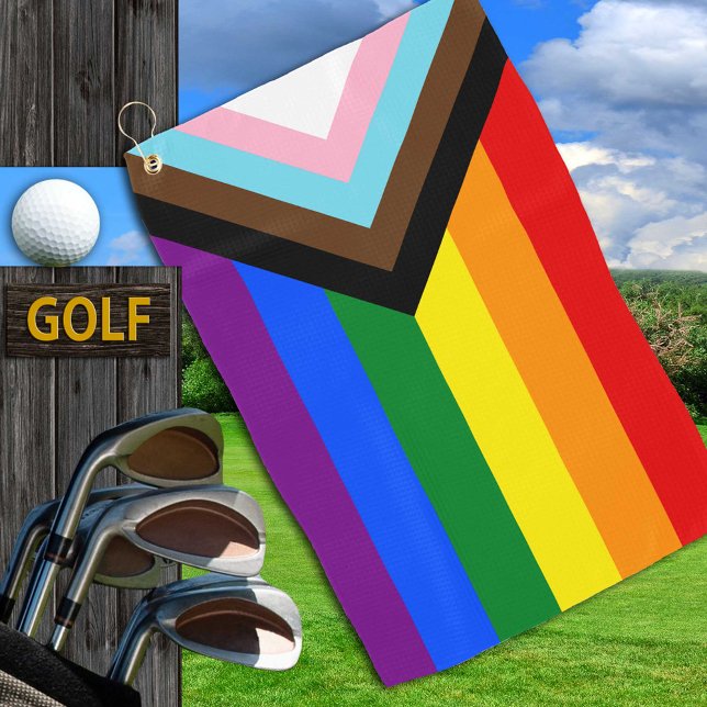Serviette De Golf Progrès Rainbow Flag serviette, Pride Golf / LGBTQ (Créateur téléchargé)