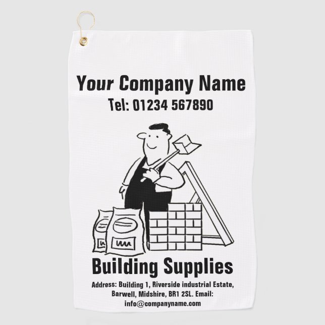 Serviette De Golf Promotion des services de construction de construc (Devant)